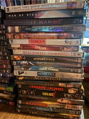 Assorted DVD Movie Collection - Mixed Titles (Black/White)
